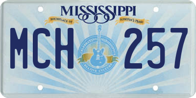 MS license plate MCH257