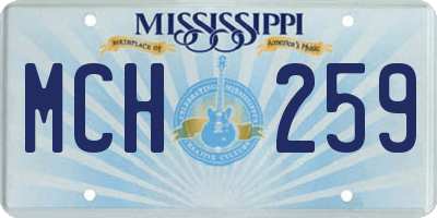 MS license plate MCH259