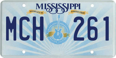 MS license plate MCH261