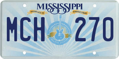 MS license plate MCH270