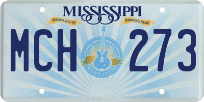 MS license plate MCH273