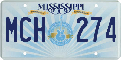 MS license plate MCH274