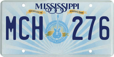 MS license plate MCH276