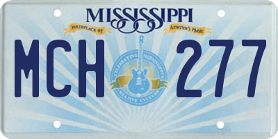 MS license plate MCH277