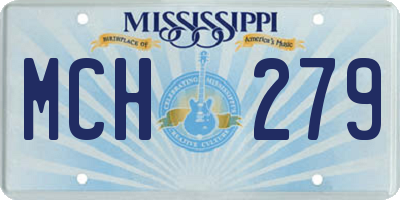 MS license plate MCH279