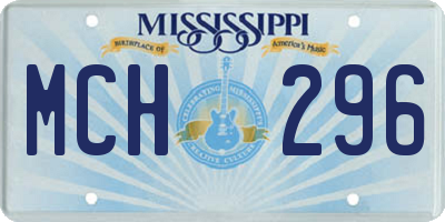 MS license plate MCH296