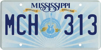 MS license plate MCH313