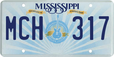 MS license plate MCH317