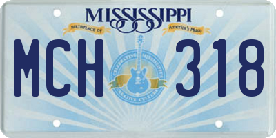 MS license plate MCH318