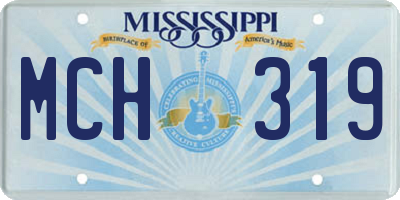 MS license plate MCH319
