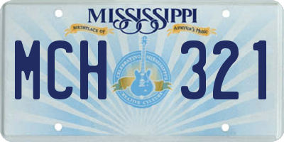 MS license plate MCH321
