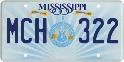 MS license plate MCH322