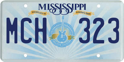 MS license plate MCH323