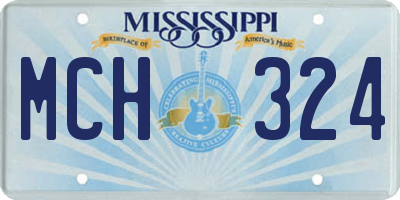 MS license plate MCH324