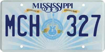 MS license plate MCH327