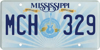 MS license plate MCH329