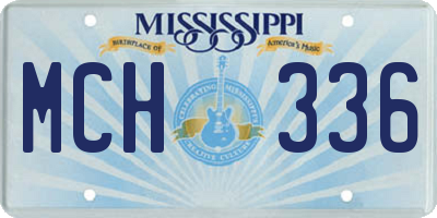 MS license plate MCH336