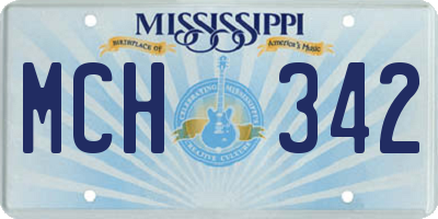 MS license plate MCH342