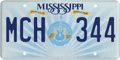 MS license plate MCH344
