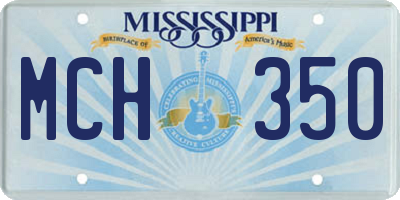 MS license plate MCH350