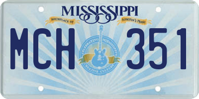 MS license plate MCH351
