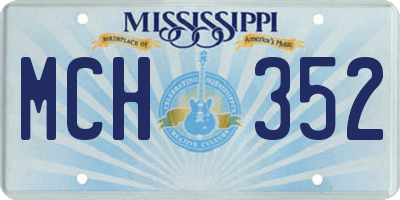 MS license plate MCH352