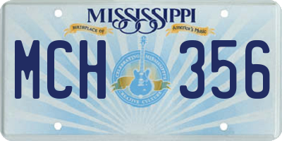 MS license plate MCH356