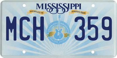 MS license plate MCH359