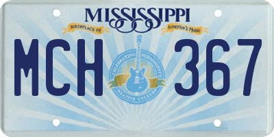 MS license plate MCH367