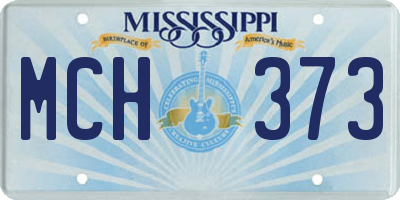 MS license plate MCH373