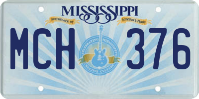 MS license plate MCH376