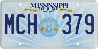 MS license plate MCH379