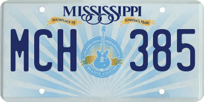 MS license plate MCH385