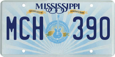 MS license plate MCH390