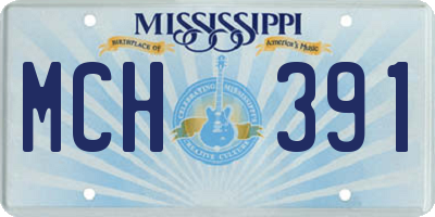 MS license plate MCH391