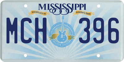MS license plate MCH396