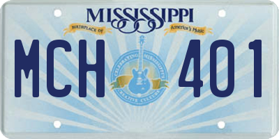 MS license plate MCH401