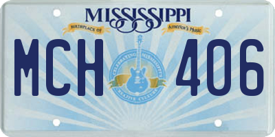 MS license plate MCH406