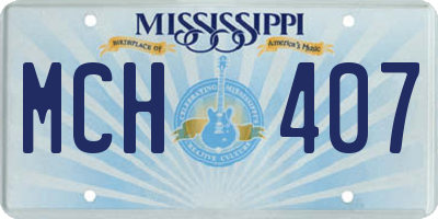 MS license plate MCH407