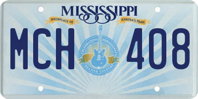 MS license plate MCH408