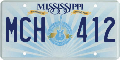 MS license plate MCH412