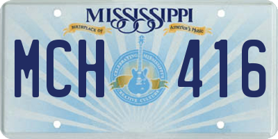 MS license plate MCH416