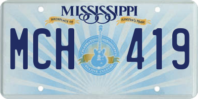 MS license plate MCH419