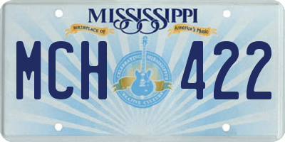 MS license plate MCH422