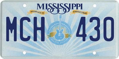 MS license plate MCH430