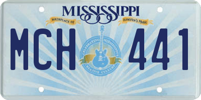 MS license plate MCH441