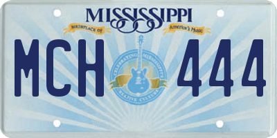 MS license plate MCH444
