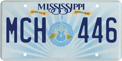 MS license plate MCH446