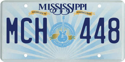 MS license plate MCH448
