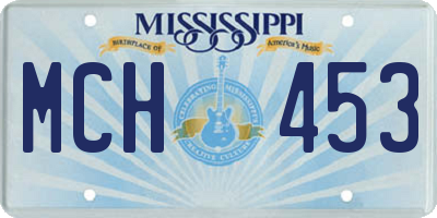 MS license plate MCH453